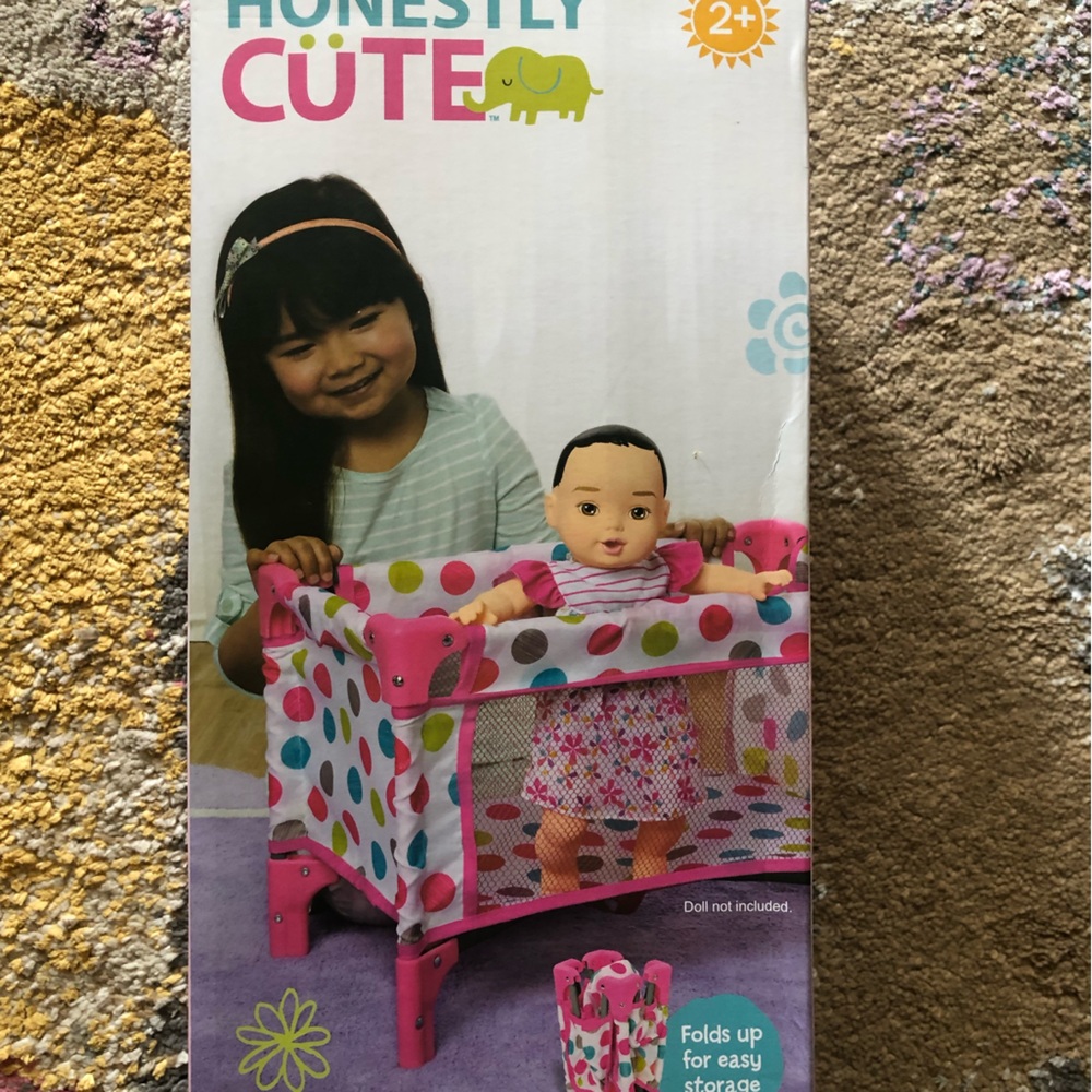Honestly Cute Doll Bed Folding Crib (9)